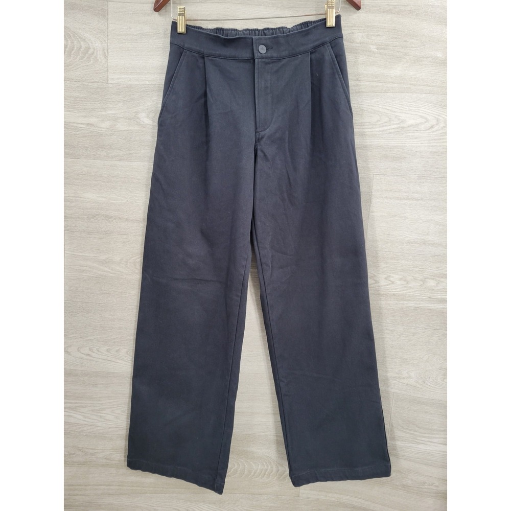 ALO Yoga Road Trip Trouser Pants Women's Small Black Wide Leg Stretch W51342R